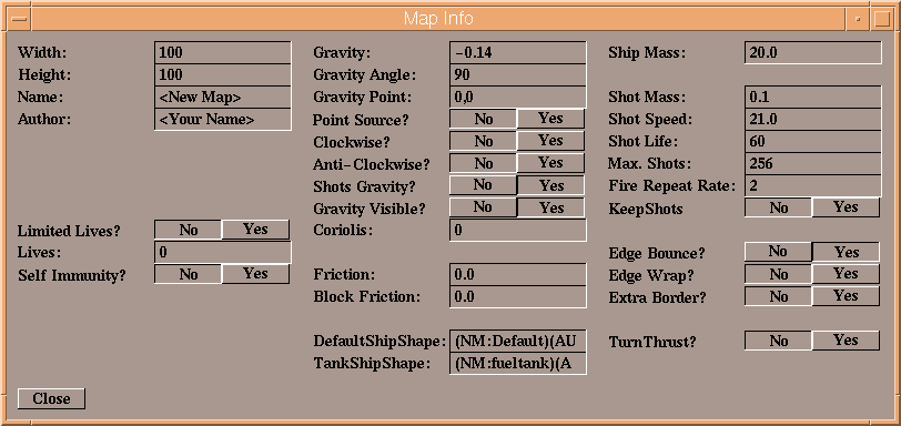 Map preferences